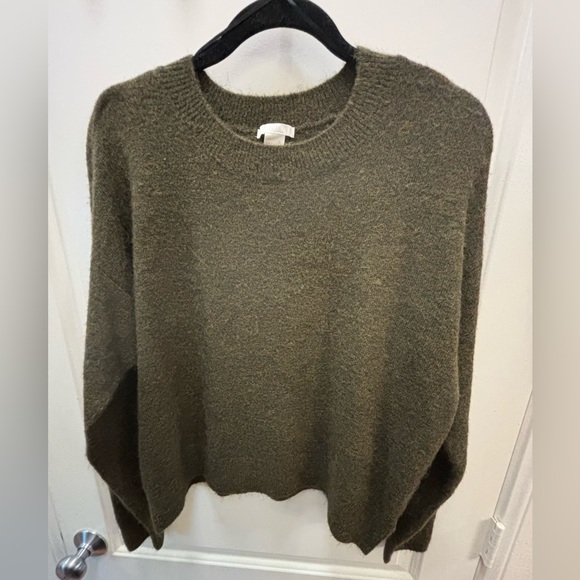 Olive-colored acrylic sweater H&M Large - Picture 1 of 3